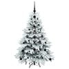 vidaXL Artificial Christmas Tree with 150 LEDs White 120 cm PE and PVC