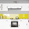 vidaXL Kitchen Backsplash 2 pcs Yellow 120 x 40 cm Tempered Glass