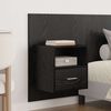 vidaXL Headboard with Cabinet 3 pcs Black Oak Engineered Wood
