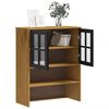 vidaXL Top for Highboard with Glass Doors FLAM Solid Wood Pine