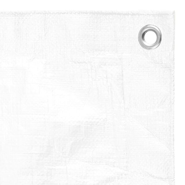 vidaXL Tarpaulin 180 g/m² 8x8 m White HDPE