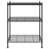 vidaXL 3-Tier Storage Rack 60x35x76 cm Black 150 kg