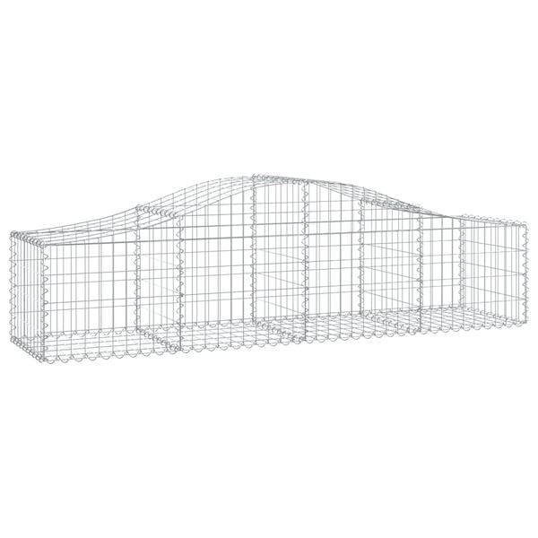 vidaXL Arched Gabion Baskets 10 pcs 200x50x40/60 cm Galvanised Iron
