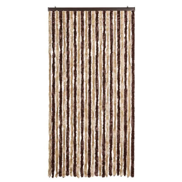 vidaXL Fly Curtain Beige and Light Brown 100x200 cm Chenille