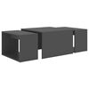 vidaXL 3 Piece Nesting Coffee Table Set Grey 60x60x38 cm Engineered Wood