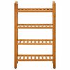 vidaXL Shoe Rack with 4 Shelves 50x27x80 cm Solid Oak Wood