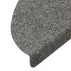 vidaXL Stair Mats Self-adhesive 15 pcs 56x17x3 cm Grey