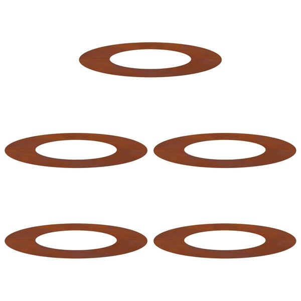 vidaXL suitable for Flat Tree Rings 5 pcs Brown &Oslash;40 / 70 cm