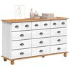 vidaXL Chest of Drawer ASKIM White 79 x 40 x 133.5 cm Solid Pine Wood