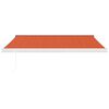 vidaXL Retractable Awning Orange and Brown 3.5x2.5 m Fabric and Aluminium
