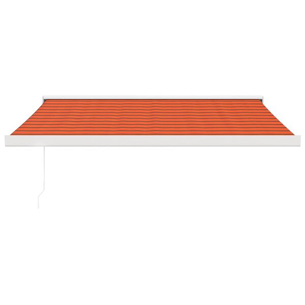 vidaXL Retractable Awning Orange and Brown 3.5x2.5 m Fabric and Aluminium