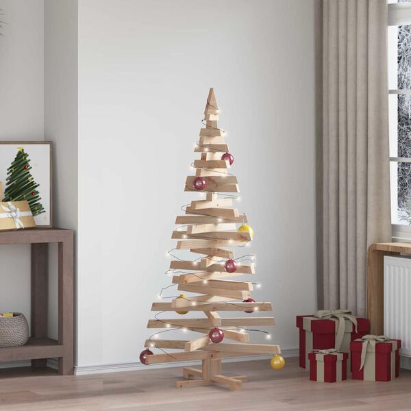 vidaXL Christmas Trees with Stand Natural 150 cm Solid pine wood