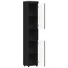 vidaXL Bathroom Cabinet Set TULUM Black 37 x 31.5 x 203 cm
