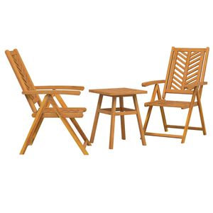 vidaXL Garden Dining Set 3 pcs Brown Solid Acacia Wood
