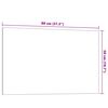 vidaXL Wall-mounted Magnetic Board Black 80x50 cm Tempered Glass