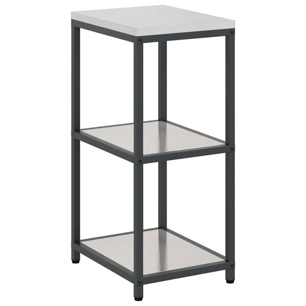 vidaXL Kitchen Storage with Shelf Silver 40 x 50 x 92 cm Steel
