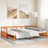 vidaXL Daybed with Trundle and Mattresses Wax Brown 90x190 cm Solid Wood Pine
