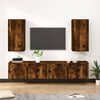 vidaXL 4 Piece TV Cabinet Set Smoked Oak Engineered Wood