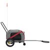 vidaXL Pet Bike Trailer Red and Black Oxford Fabric and Iron