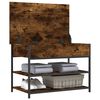 vidaXL Shoe Bench Smoked Oak 70x42.5x50 cm Engineered Wood