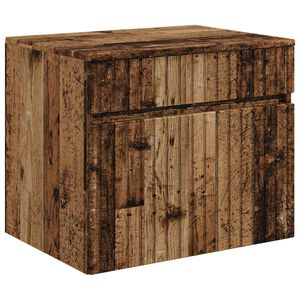vidaXL Wall-mounted Bathroom Cabinet Old Wood 59 x 44.5 x 50 cm