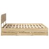 vidaXL Bed Frame with Drawer Sonoma Oak 200 x 200 cm Engineer Wood