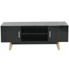 vidaXL High Gloss TV Cabinet Black 120x40x46 cm MDF