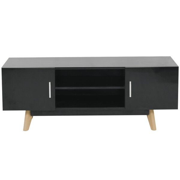 vidaXL High Gloss TV Cabinet Black 120x40x46 cm MDF