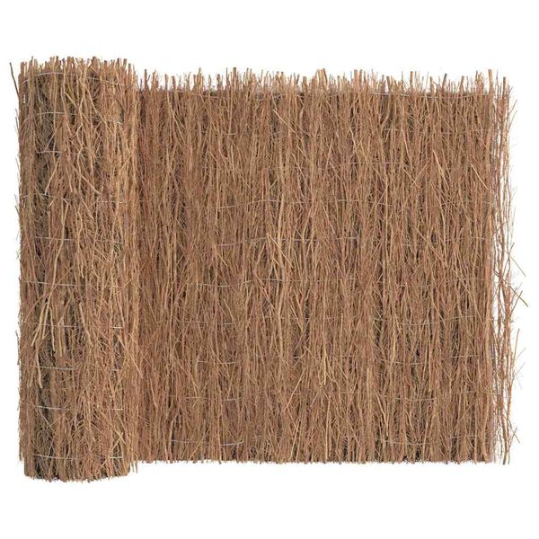 vidaXL Brushwood Fence Brown 600 x 125 cm Brushwood
