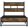 vidaXL Metal Bed Frame without Mattress Smoked Oak 80x200 cm