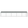 vidaXL Dog Cage with Roof and Door Grey 10x2x2 m Galvanised Steel