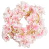 vidaXL Christmas Flower Garlands 6 pcs Light Pink 180 cm