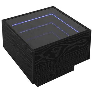 vidaXL Coffee Table Black Oak 40 x 40 x 30 cm Engineered wood