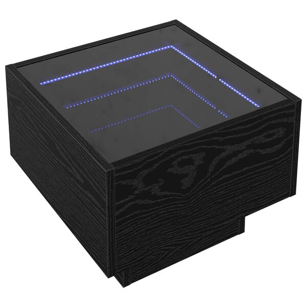 vidaXL Coffee Table Black Oak 40 x 40 x 30 cm Engineered wood