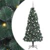 vidaXL Artificial Pre-lit Christmas Tree with Ball Set Green 150 cm