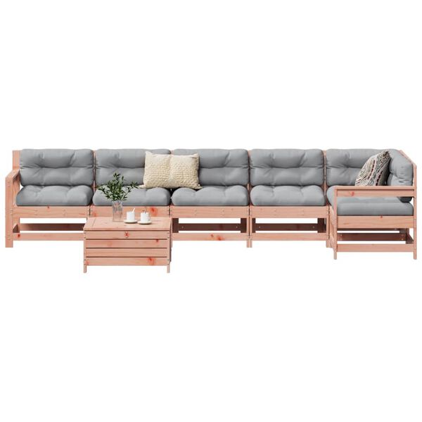 vidaXL 7 Piece Garden Sofa Set Solid Wood Douglas Fir