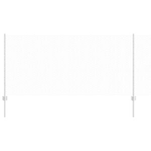 vidaXL Fence with Post Silver