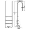 vidaXL Pool Ladder 3 Steps Stainless Steel 304 120 cm