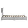 vidaXL Storage Bed Grey Sonoma 135 x 190 cm Engineered Wood