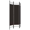 vidaXL 3-Panel Room Divider Brown 120x180 cm