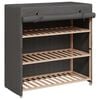 vidaXL Shoe Cabinet with Cover Grey 79x40x80 cm Fabric
