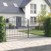 vidaXL Fence Gate with Lock Grey 401 x 224.5 cm Steel