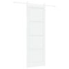 vidaXL Sliding Door White 83 x 232 cm Solid Pine Wood