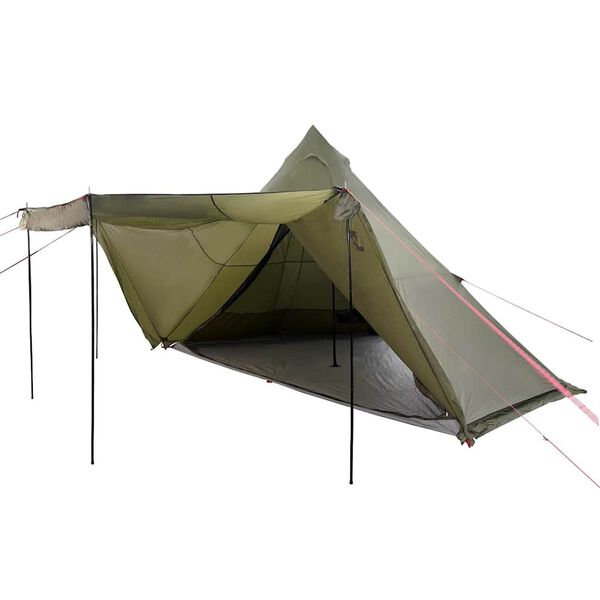 vidaXL Family Tent Tipi 8-Person Olive Green Waterproof