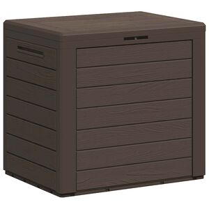 vidaXL Garden Storage Box Brown 58.5x46x55 cm Polypropylene