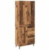 vidaXL Highboard 2 pcs Old Wood 69.5 x 34 x 180 cm Engineered Wood