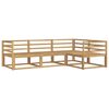 vidaXL Outdoor Sofa Set 4 pcs White Solid Acacia Wood