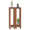 vidaXL Plant Stands 2 pcs 25x25x100 cm Solid Teak Wood