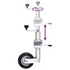 vidaXL Trailer Jockey Wheel 60 mm with 2 Support Tubes and 3 Split Clamps