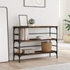 vidaXL Console Table Smoked Oak 100x32x75 cm Engineered Wood